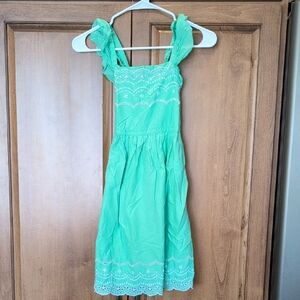 Cat & Jack Green Lace Trim Kids Dress